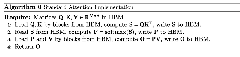 fig 6: standard attention algorithm