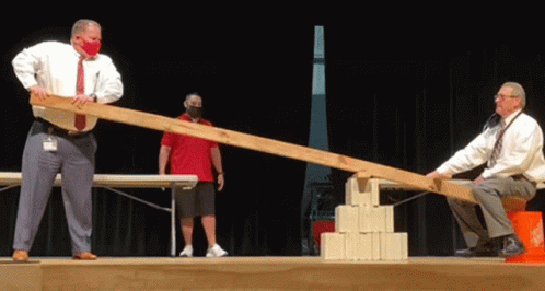 Using a lever | Source: https://tenor.com/view/fulcrum-lever-gif-22681762